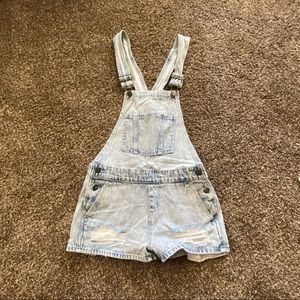Denim Overall Shorts